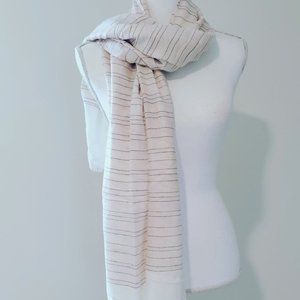 NWOT light linen blend blush scarf